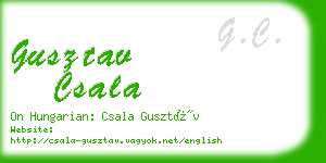 gusztav csala business card